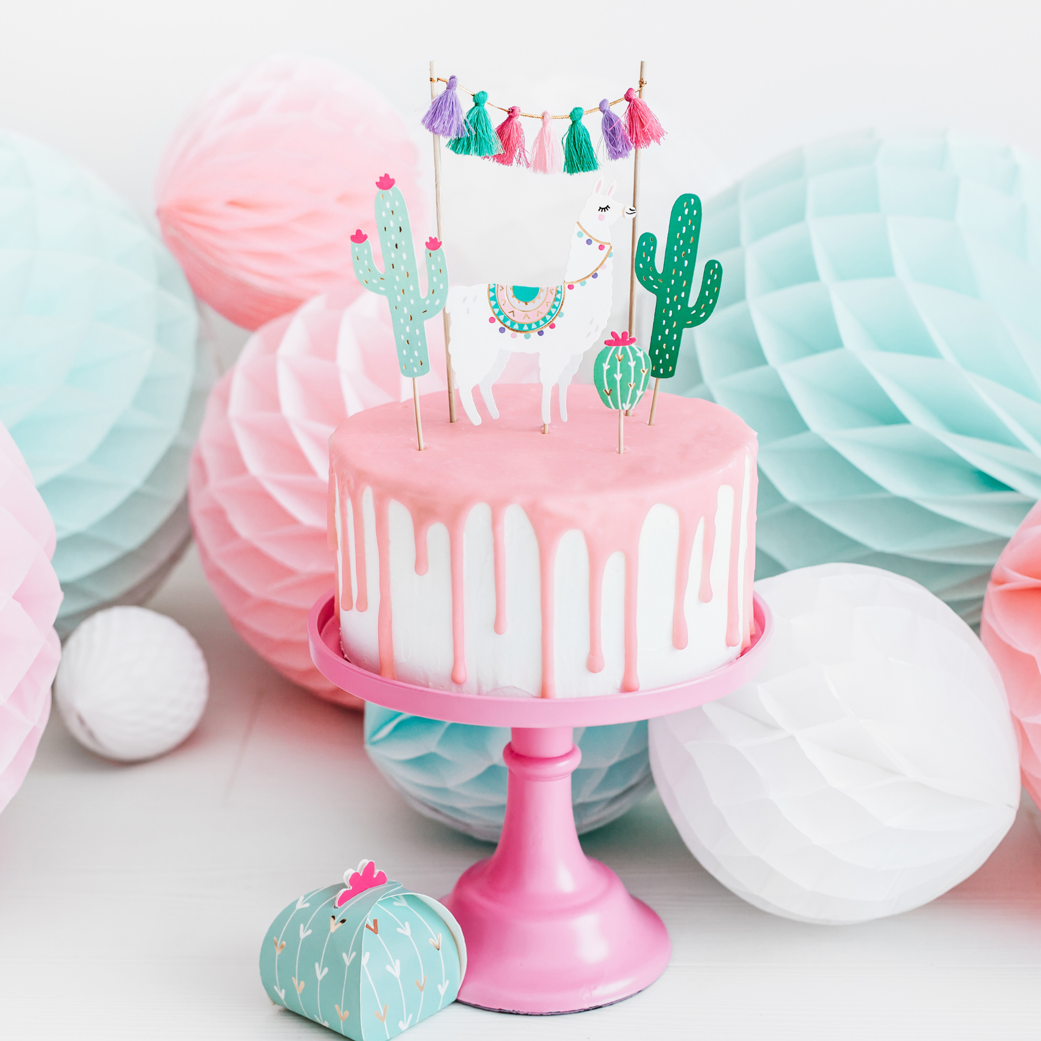 Caketopper Lama -hey-Party.de- Cupcake- und Kuchen-Topper -#Variante_