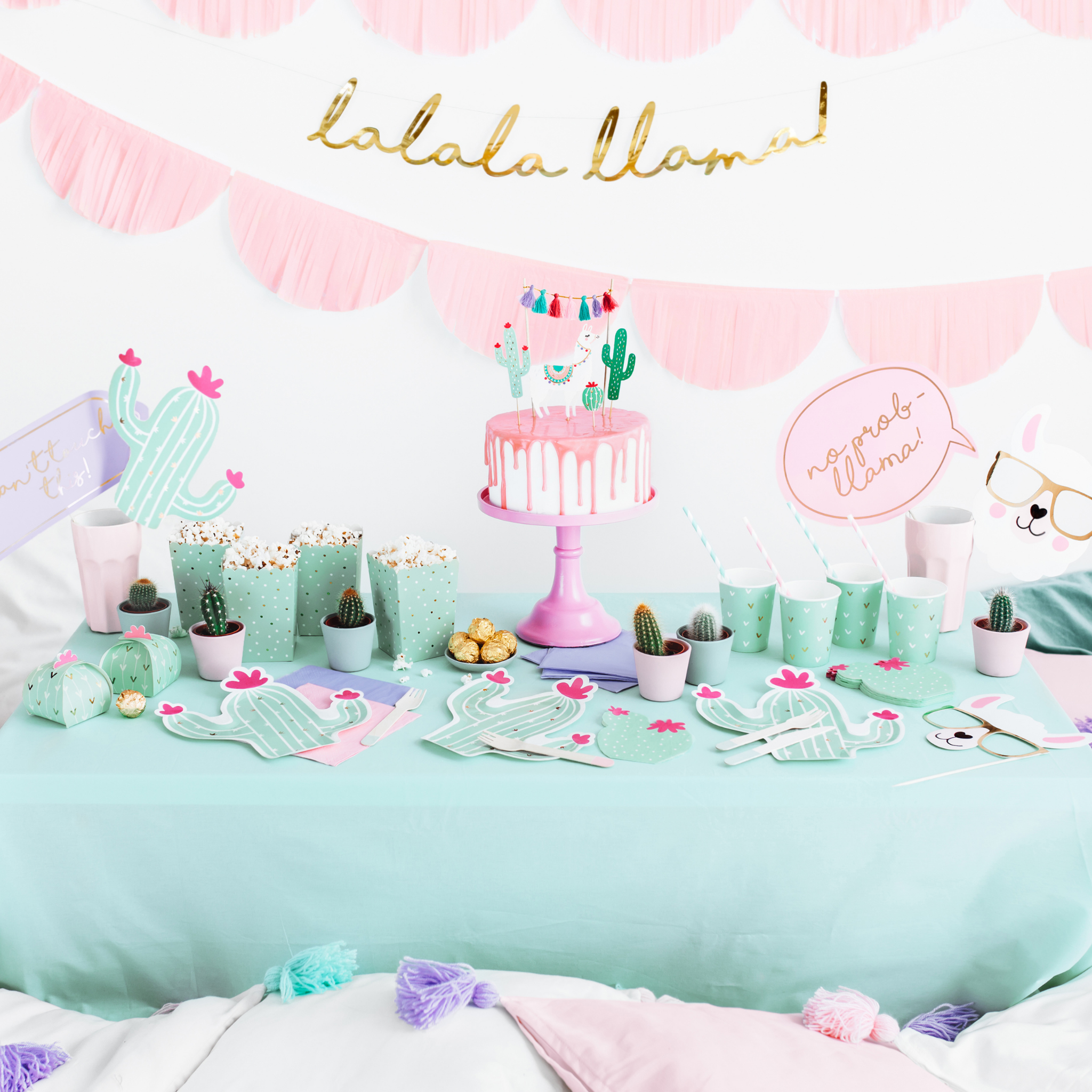 Caketopper Lama -hey-Party.de- Cupcake- und Kuchen-Topper -#Variante_