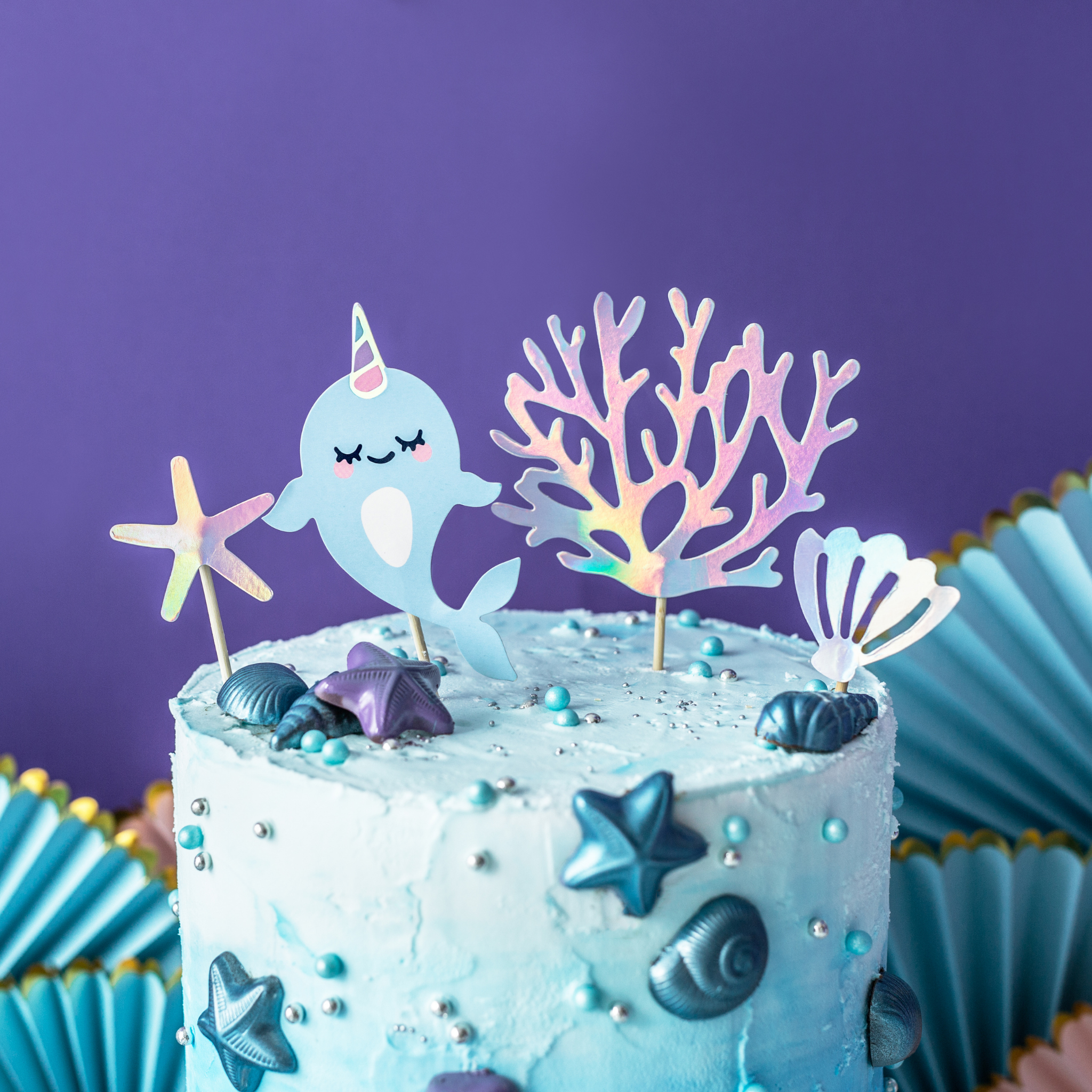 Caketopper Unterwasser -hey-Party.de- Cupcake- und Kuchen-Topper -#Variante_