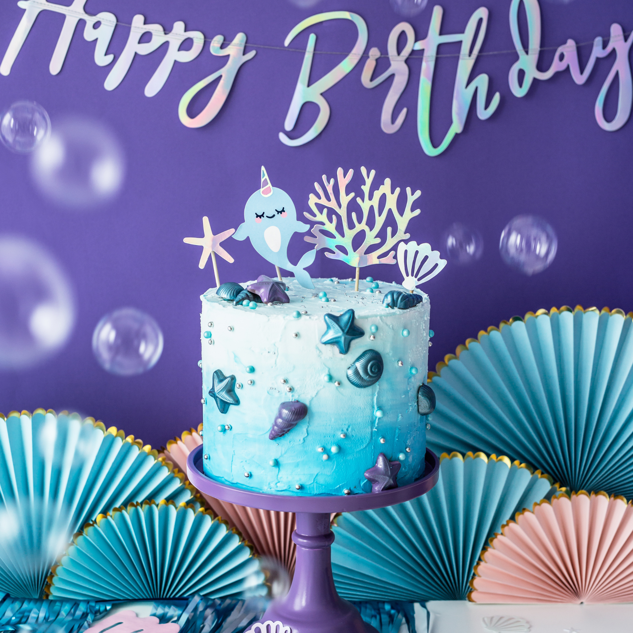 Caketopper Unterwasser -hey-Party.de- Cupcake- und Kuchen-Topper -#Variante_