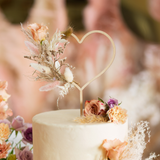 Caketopper Herz Holz -hey-Party.de- Cupcake- und Kuchen-Topper -#Variante_