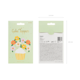 Caketopper Bunte Blumen -hey-Party.de- Cupcake- und Kuchen-Topper -#Variante_