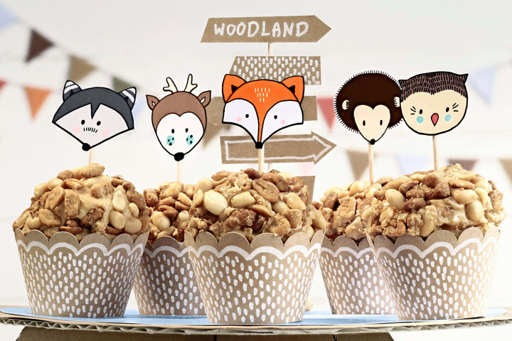 Cupcake-Kit "Woodland" Cupcake- und Kuchen-Topper Hey Party