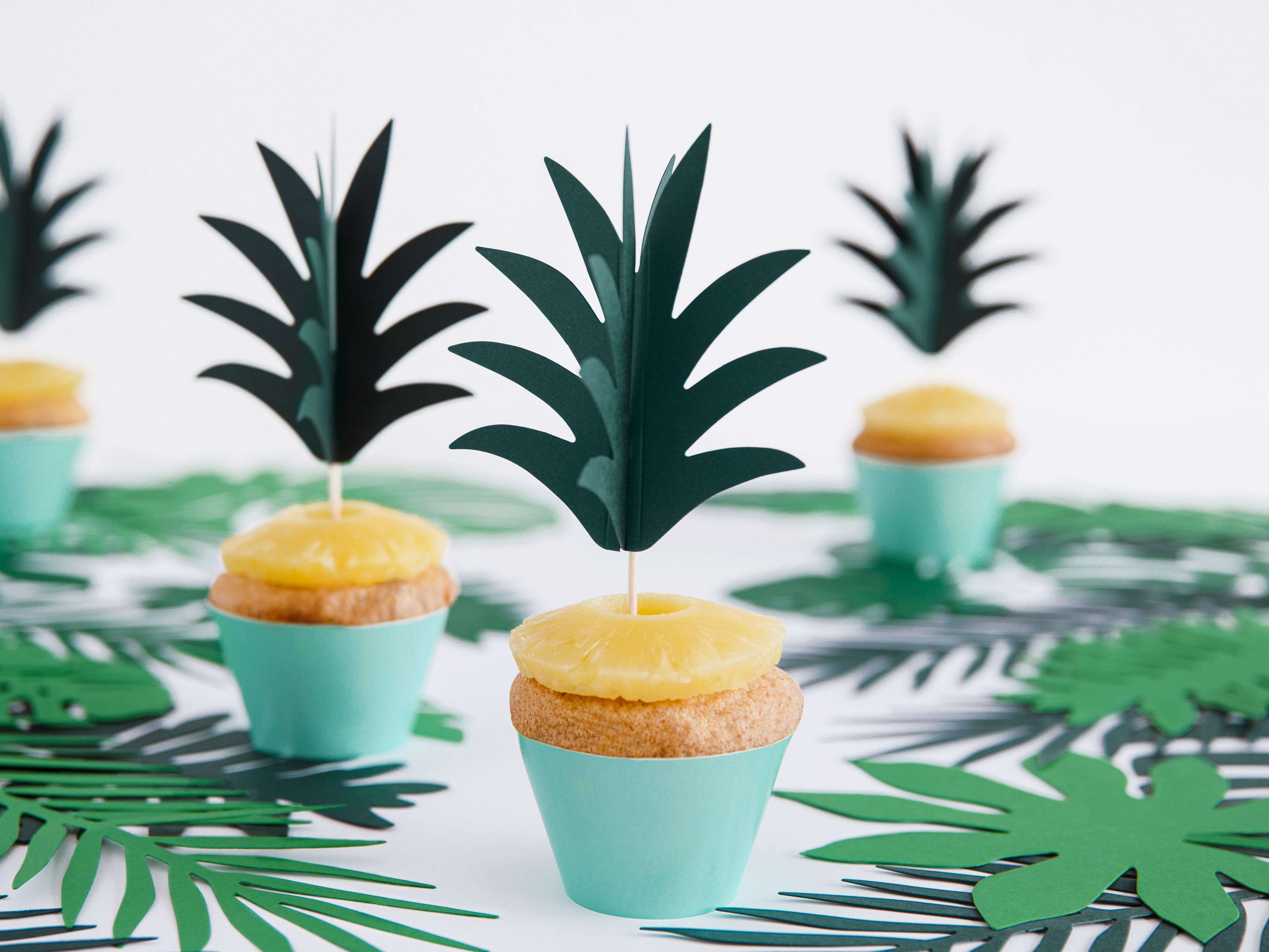 Cupcake Topper Ananas -hey-Party.de- Cupcake- und Kuchen-Topper -#Variante_