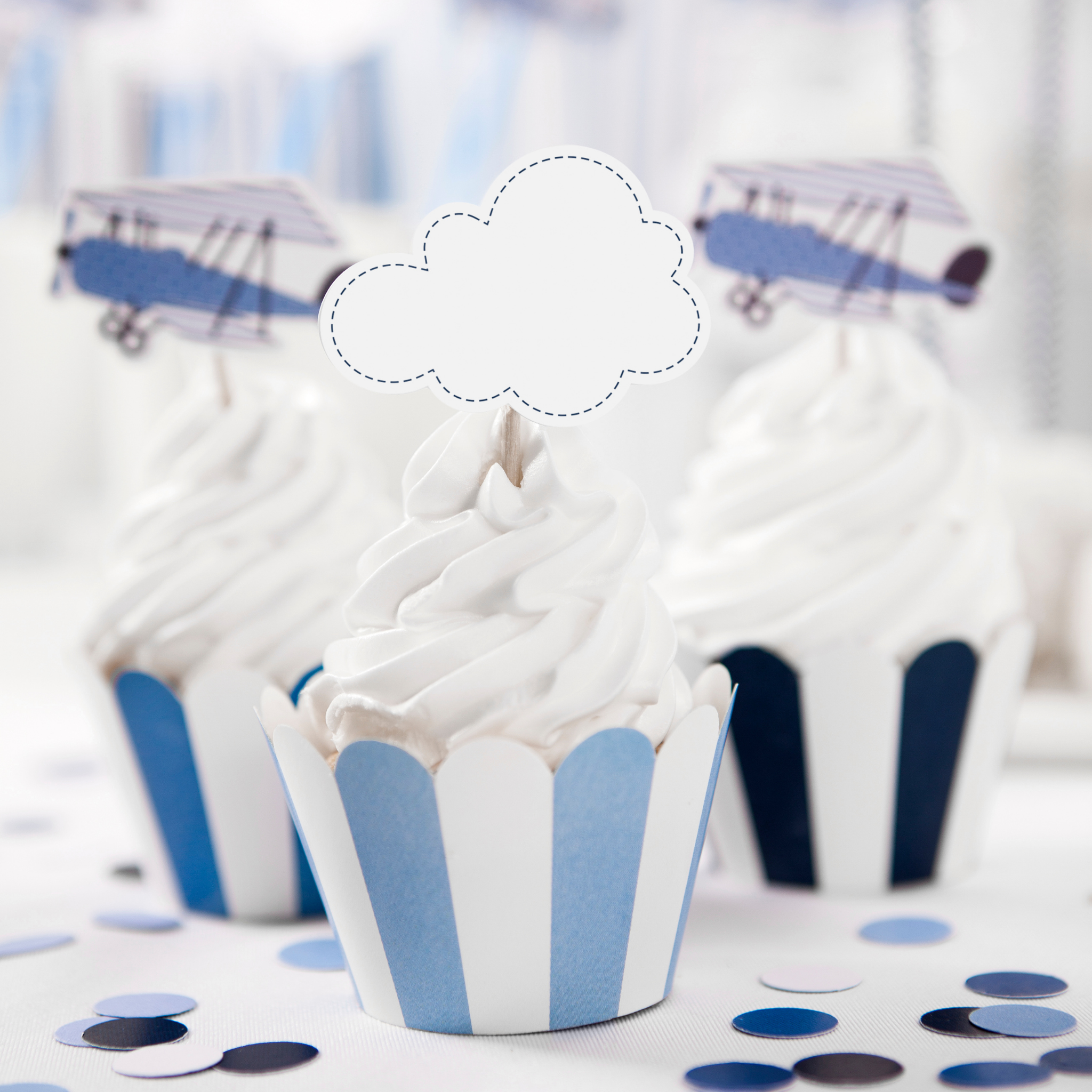 Cupcake Topper Flugzeug -hey-Party.de- Cupcake- und Kuchen-Topper -#Variante_