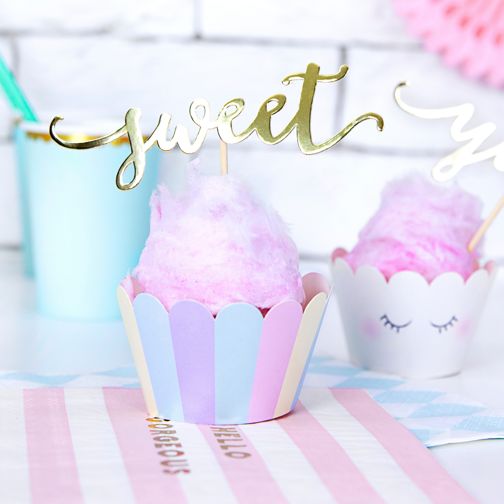 Cupcake Manschetten Pastell -hey-Party.de- Cupcake Wrapper -#Variante_