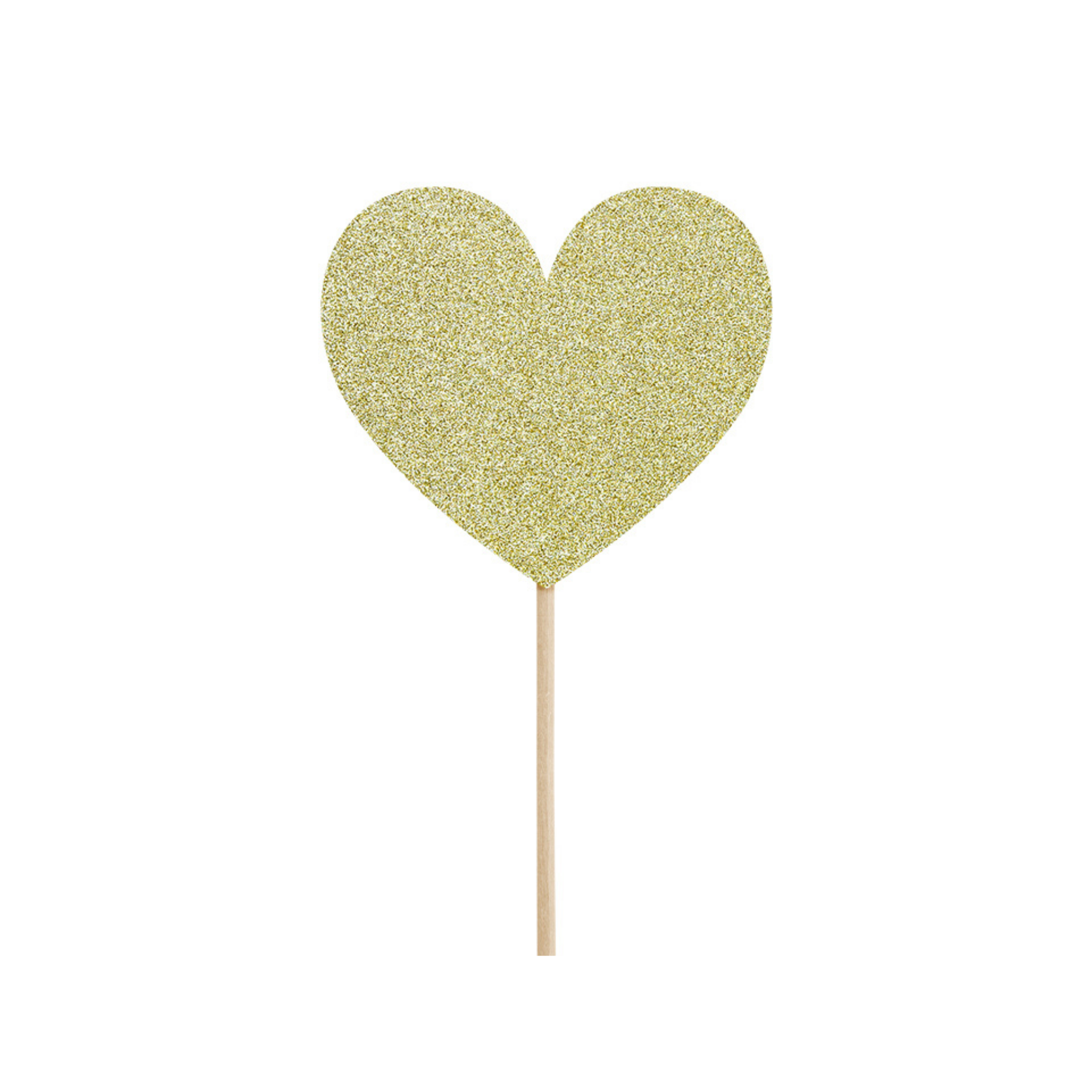 Cupcake Topper Herzen gold -hey-Party.de- Cupcake- und Kuchen-Topper -#Variante_