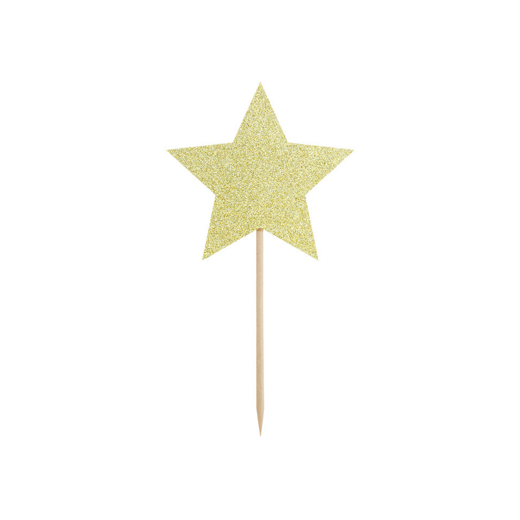 Cupcake Topper Sterne gold -hey-Party.de- Cupcake- und Kuchen-Topper -#Variante_