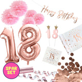 Dekoset „18“ Roségold -hey-Party.de- -#Variante_