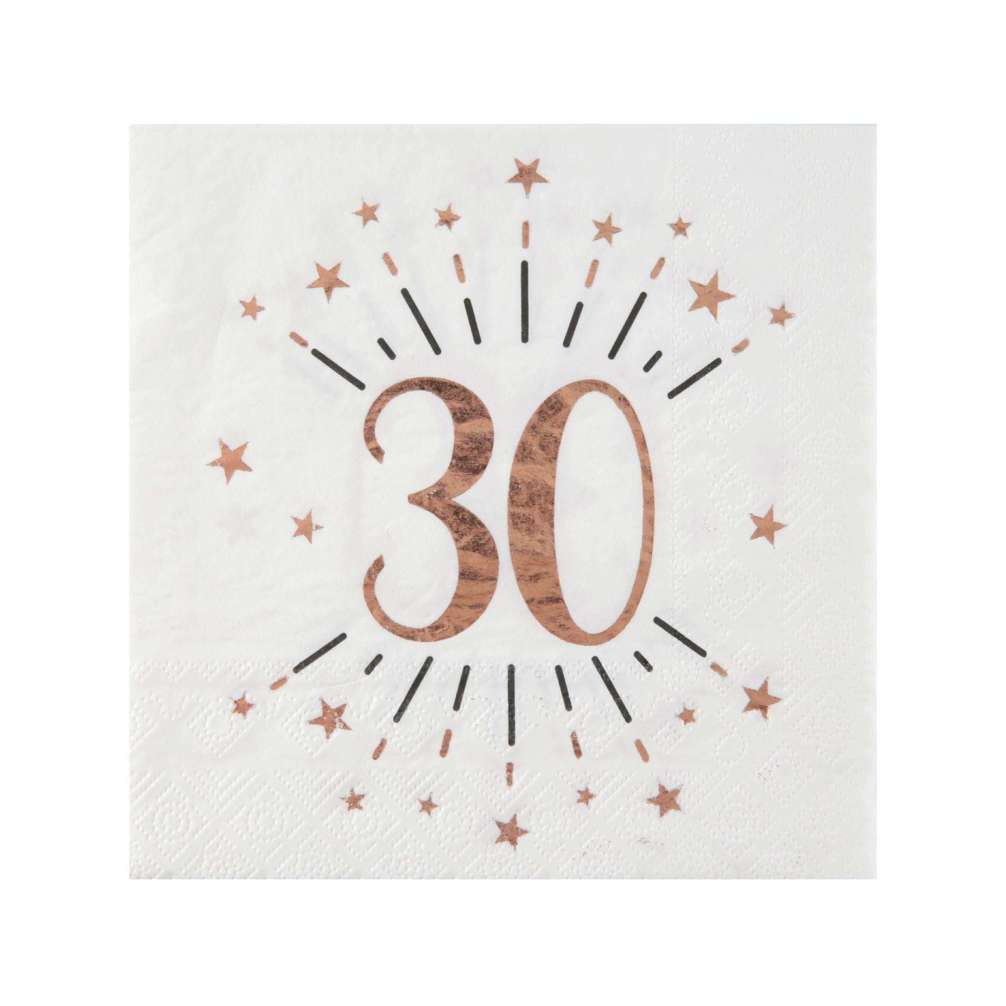 Dekoset „30“ Roségold -hey-Party.de- -#Variante_