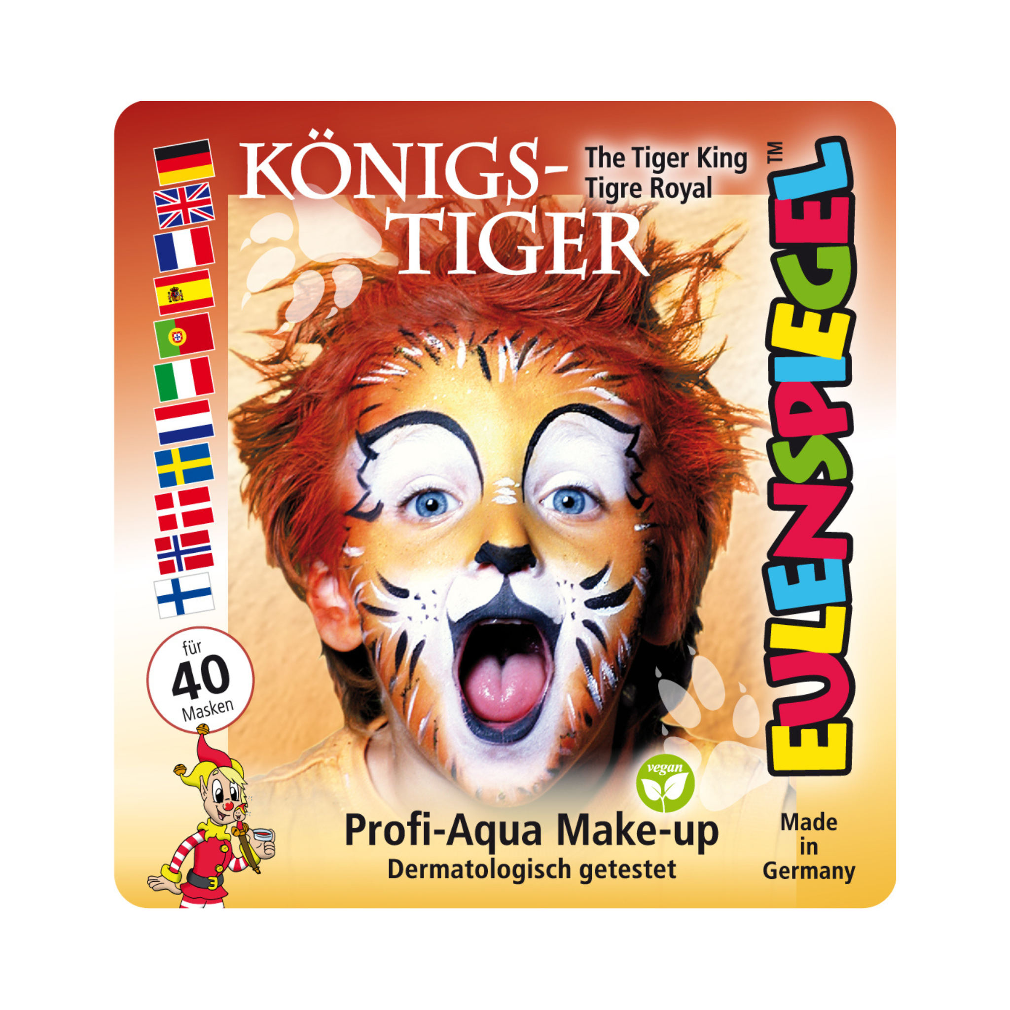 Aqua-Schminke Eulenspiegel "Königstiger" -hey-Party.de- Schminke -#Variante_