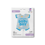 Folienballon XXL Onesie "Baby Boy" Hellblau -hey-Party.de- Folienballons -#Variante_