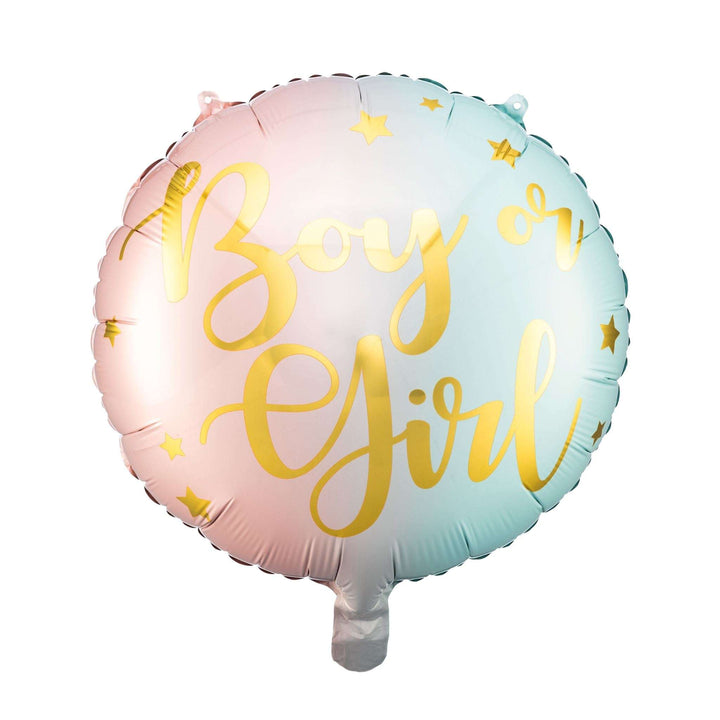 Folienballon Boy or Girl Hey Party