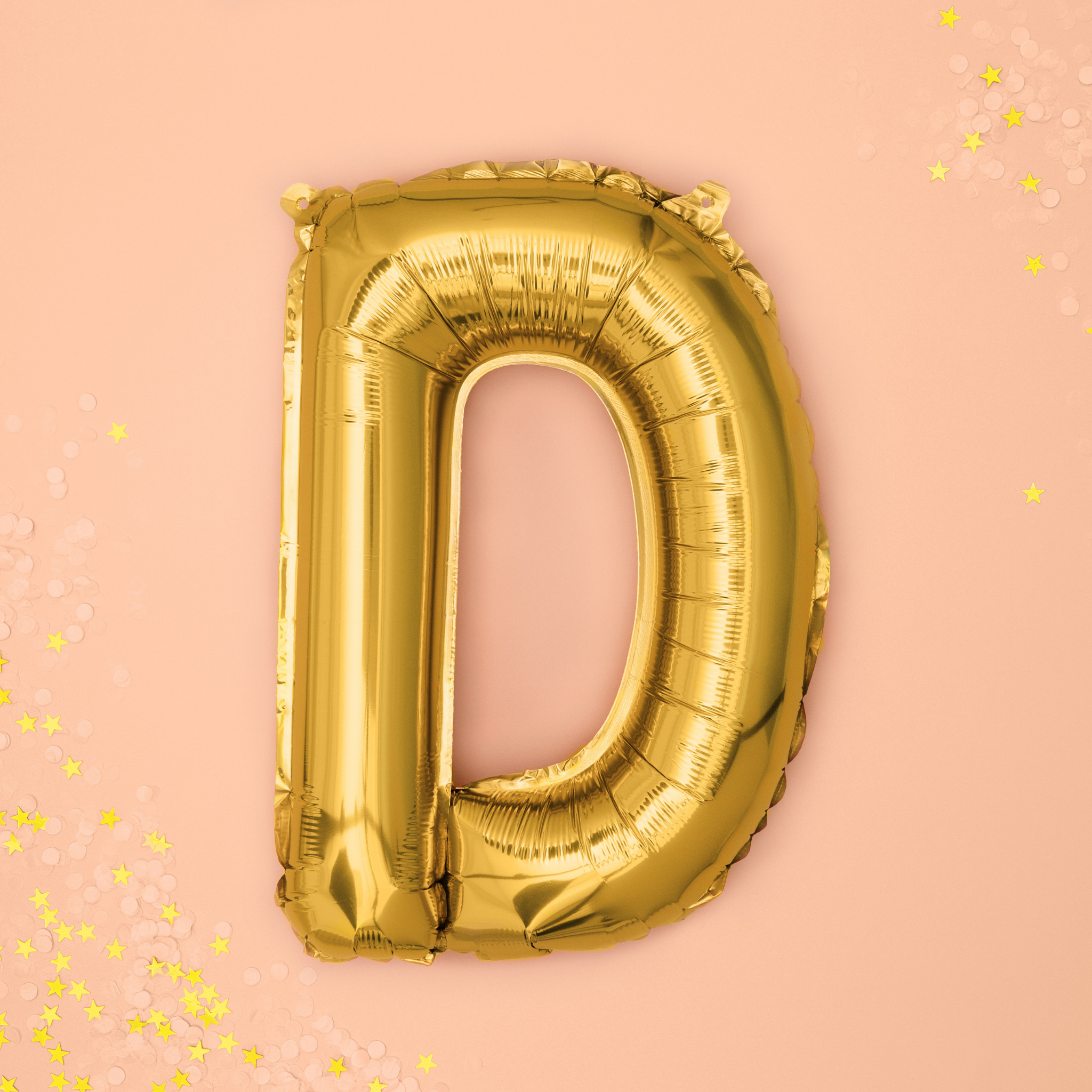 Folienballon kleine Buchstaben Gold -hey-Party.de- Folienballons -#Variante_ D