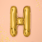 Folienballon kleine Buchstaben Gold -hey-Party.de- Folienballons -#Variante_ H