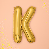 Folienballon kleine Buchstaben Gold -hey-Party.de- Folienballons -#Variante_ K