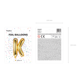 Folienballon kleine Buchstaben Gold -hey-Party.de- Folienballons -#Variante_ K