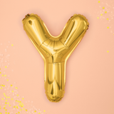 Folienballon kleine Buchstaben Gold -hey-Party.de- Folienballons -#Variante_ Y