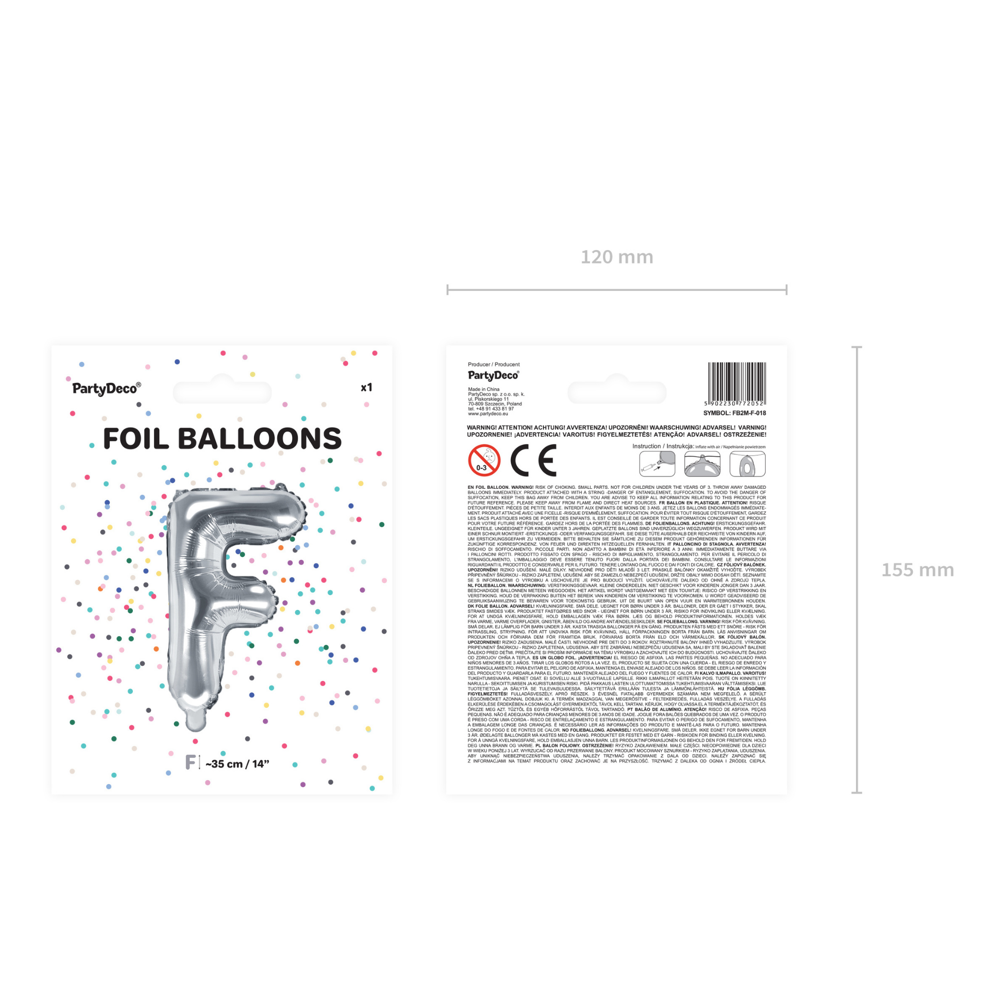 Folienballon kleine Buchstaben Silber -hey-Party.de- Folienballons -#Variante_ F