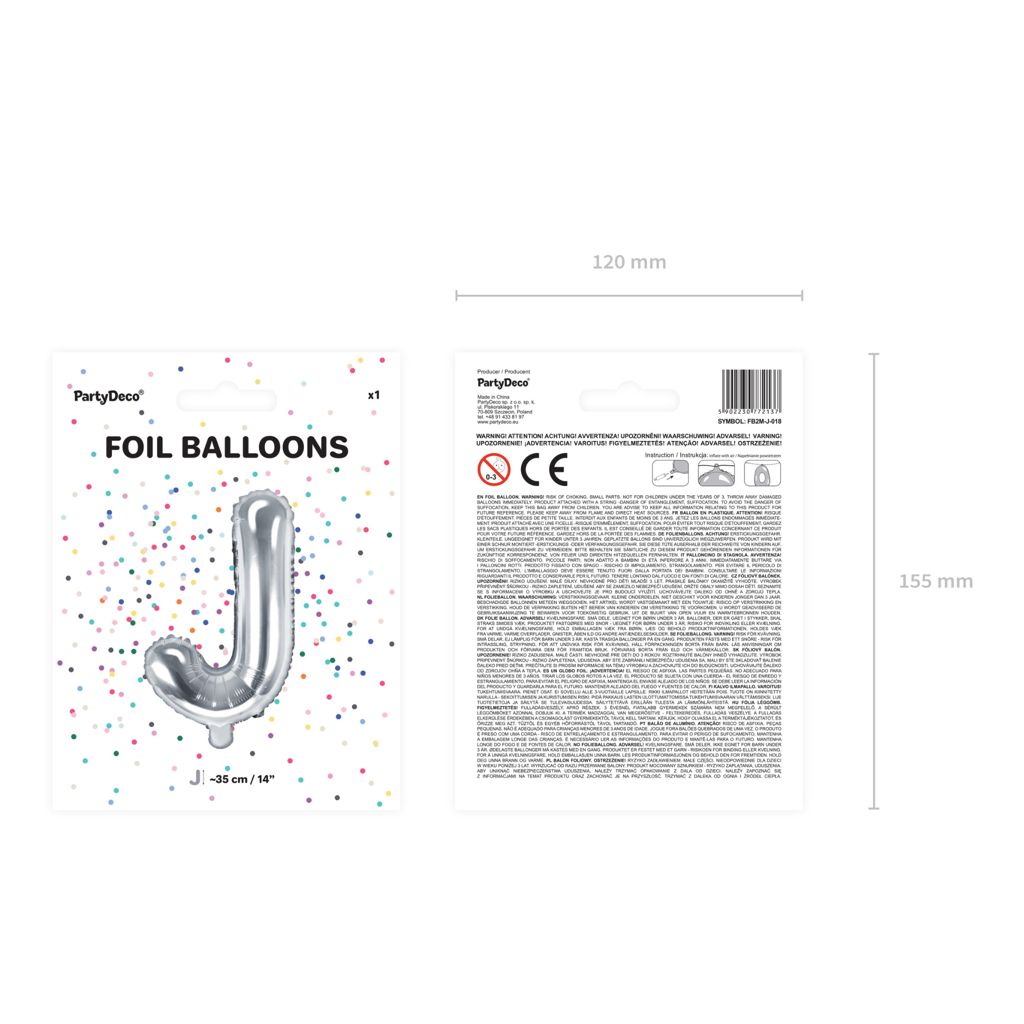 Folienballon kleine Buchstaben Silber -hey-Party.de- Folienballons -#Variante_ J