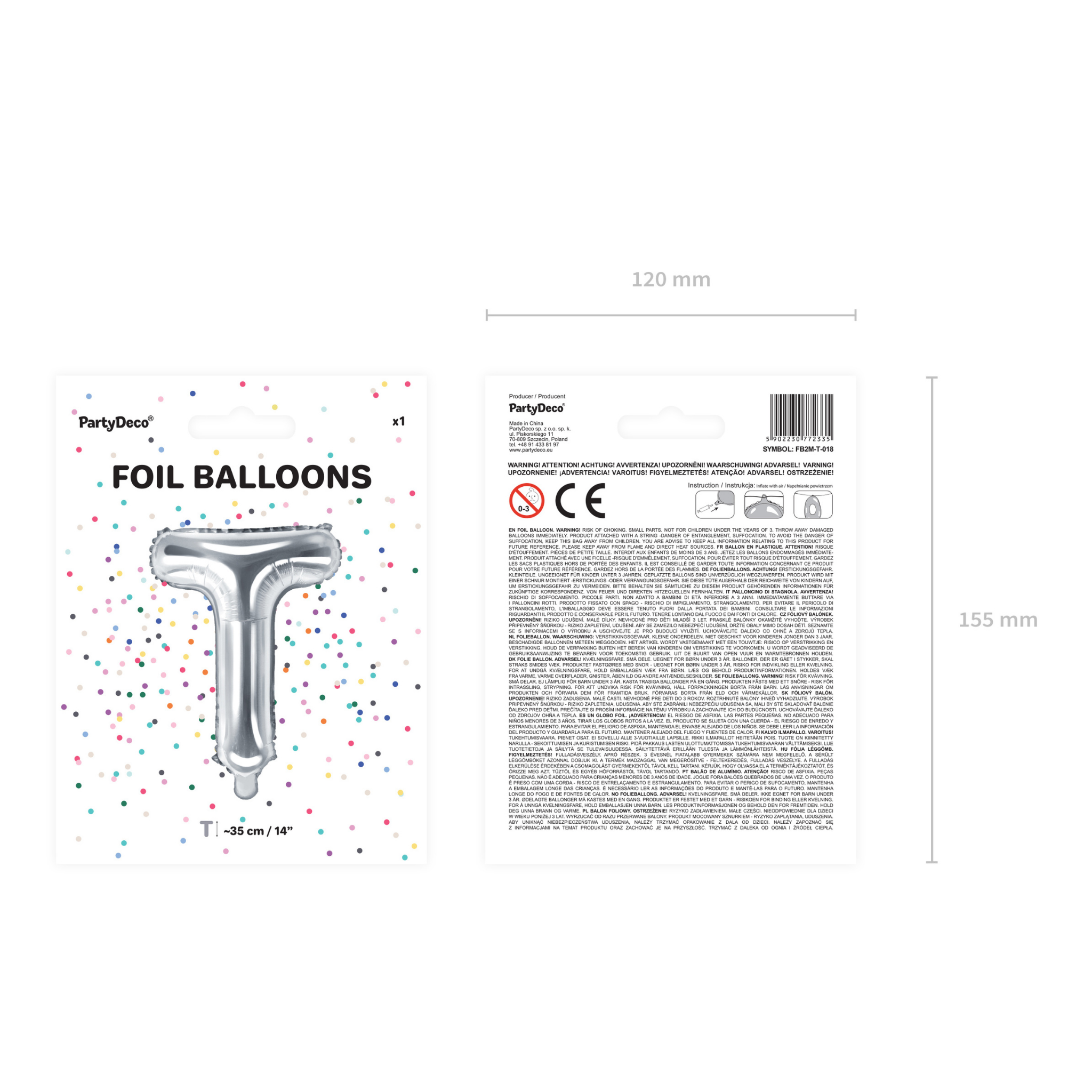 Folienballon kleine Buchstaben Silber -hey-Party.de- Folienballons -#Variante_ T