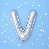 Folienballon kleine Buchstaben Silber -hey-Party.de- Folienballons -#Variante_ V