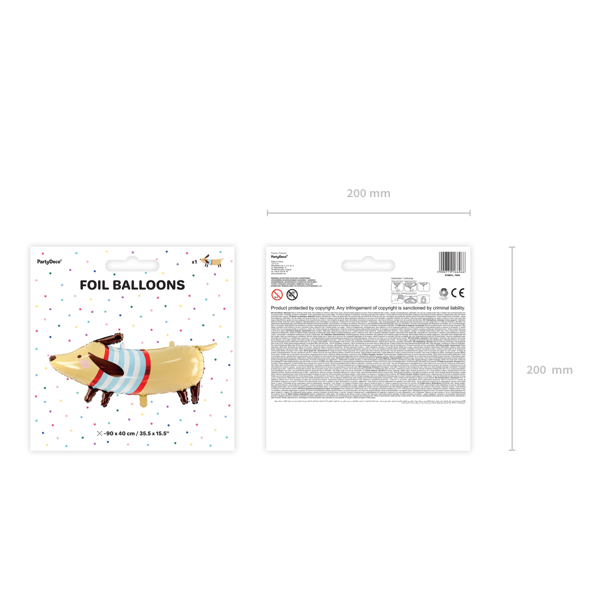 Folienballon Dackel -hey-Party.de- Folienballons -#Variante_