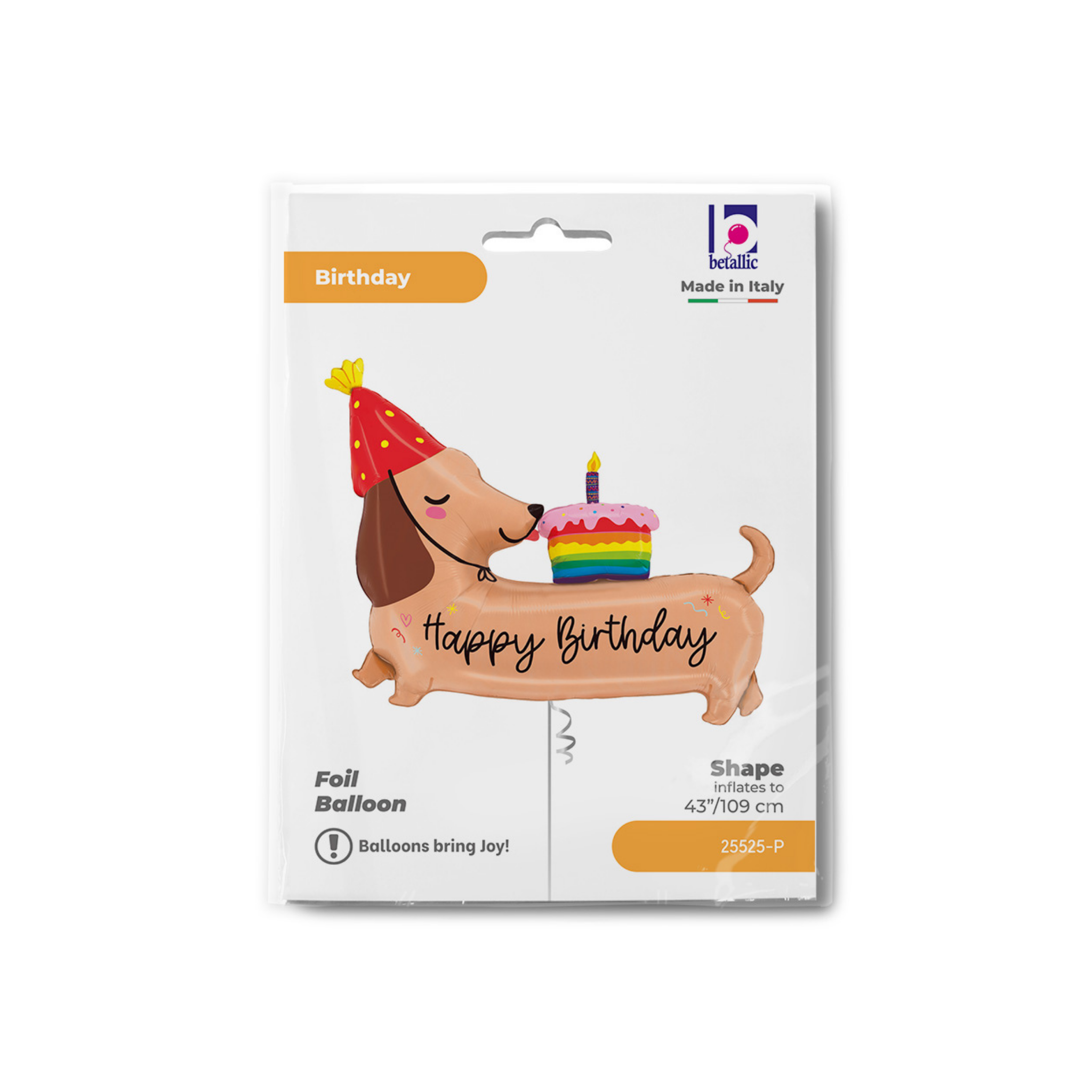 Folienballon Dackel Happy Birthday -hey-Party.de- Folienballons -#Variante_