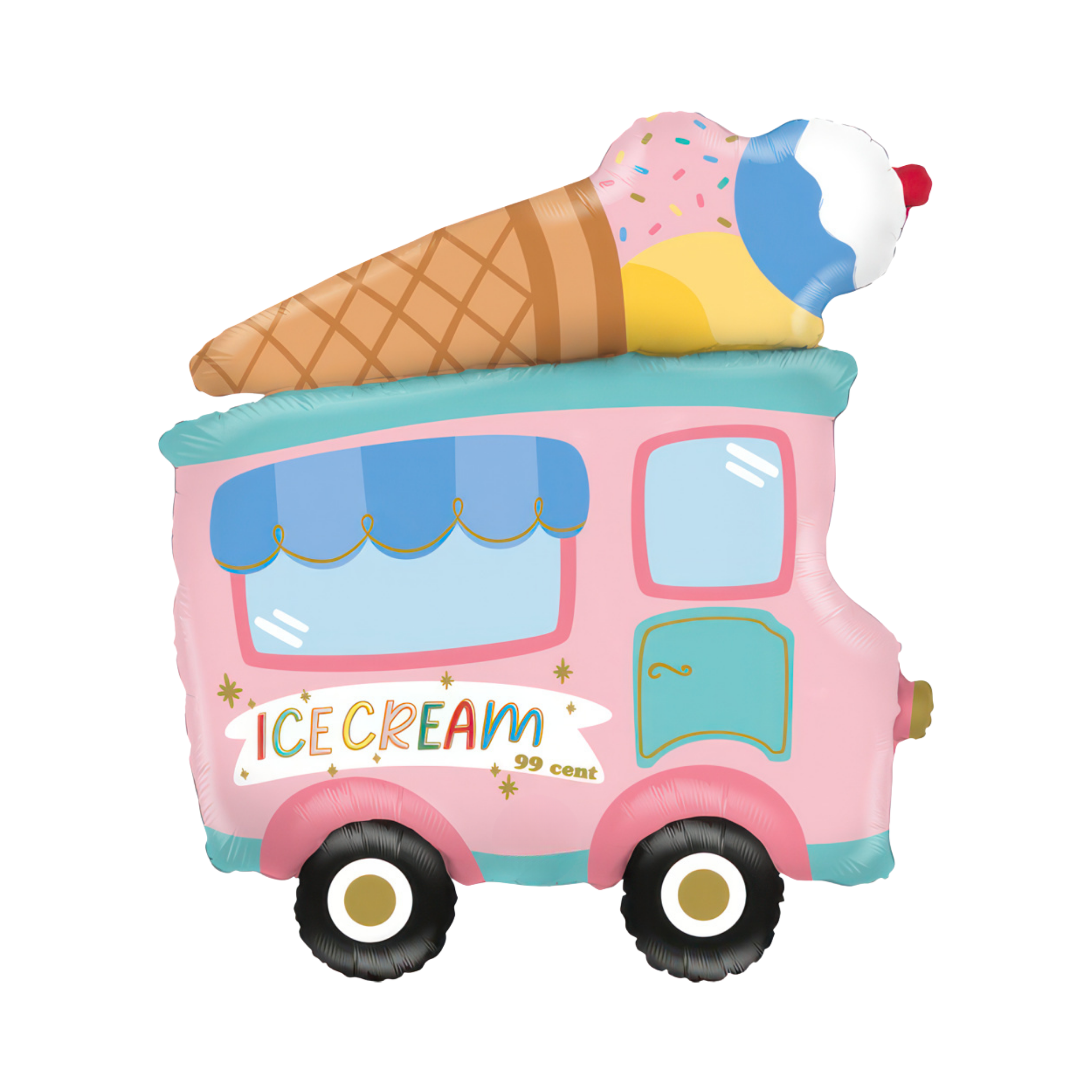 Folienballon Eiswagen -hey-Party.de- Folienballons -#Variante_