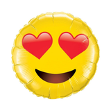 Folienballon Emoji mit Herzaugen -hey-Party.de- Folienballons -#Variante_