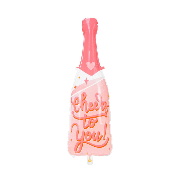 Folienballon Flasche "Cheers to you" Hey Party