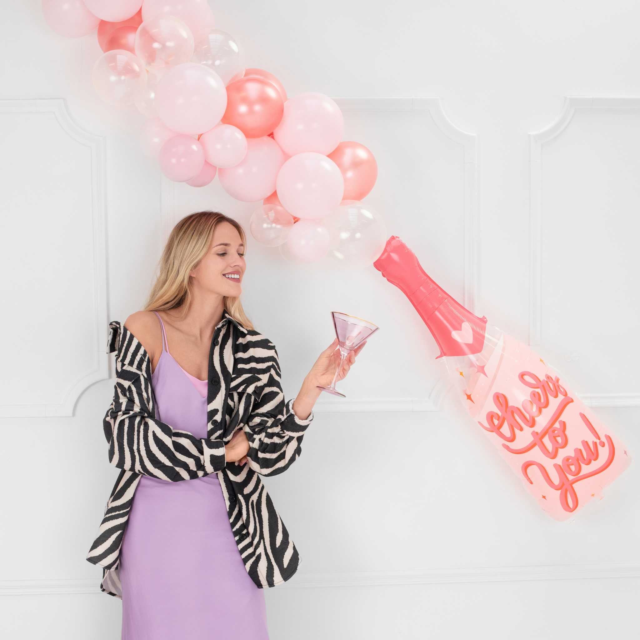 Folienballon Flasche "Cheers to you" -hey-Party.de- Folienballons -#Variante_