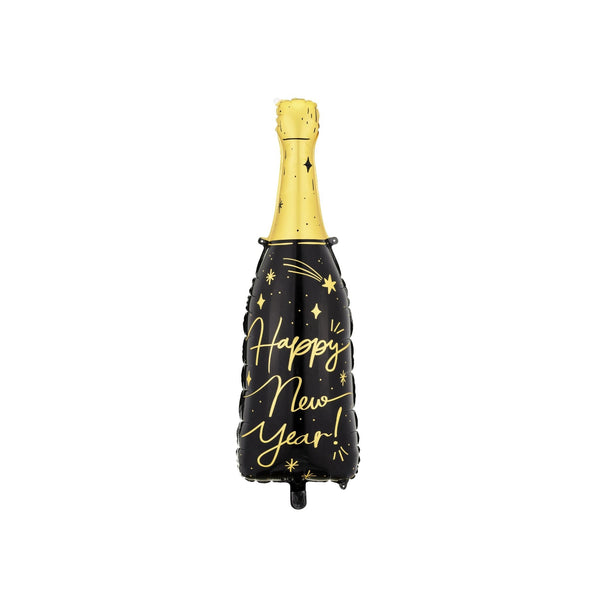 Folienballon Flasche „Happy New Year“ Hey Party