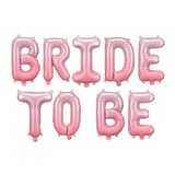 Folienballon Girlande "Bride to be“ Ombré Rosa -hey-Party.de- Folienballons -#Variante_