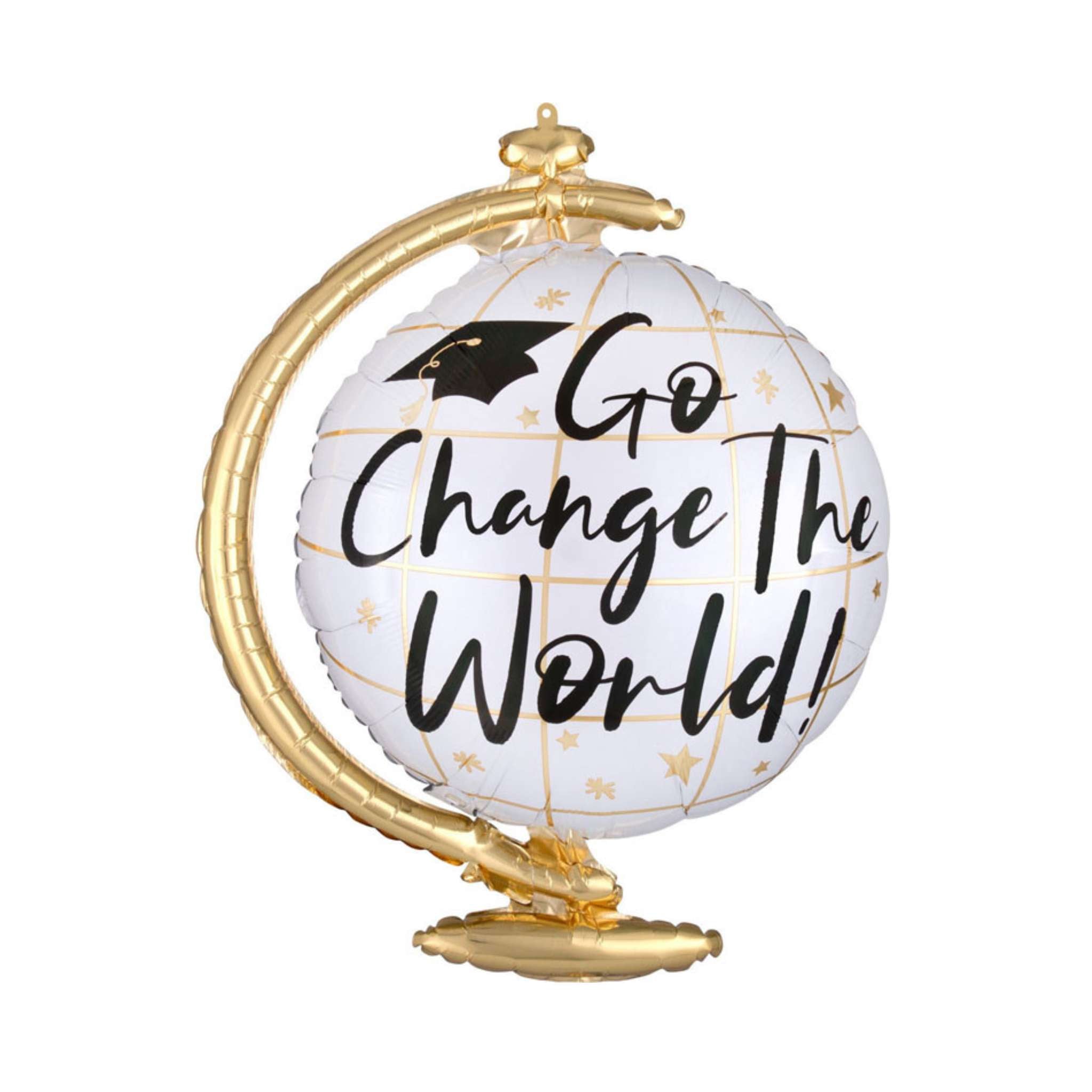 Folienballon Globus "Go Change The World" -hey-Party.de- Folienballons -#Variante_