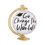 Folienballon Globus "Go Change The World" -hey-Party.de- Folienballons -#Variante_