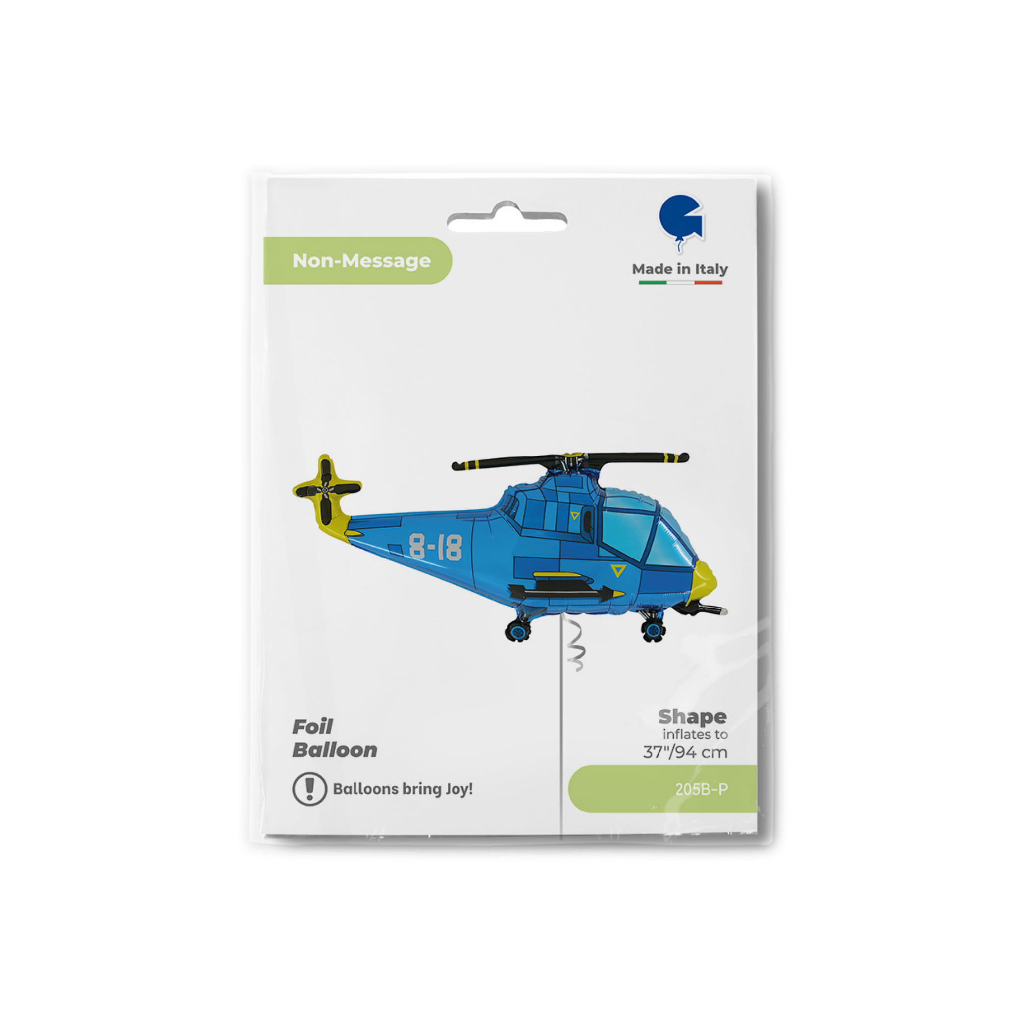 Folienballon Helikopter Blau -hey-Party.de- Folienballons -#Variante_