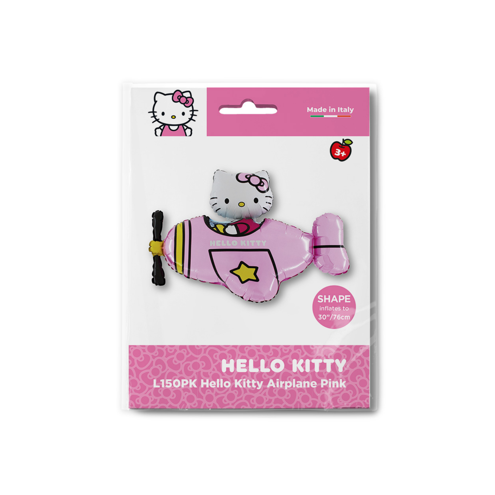 Folienballon Hello Kitty Flugzeug Pink -hey-Party.de- Folienballons -#Variante_