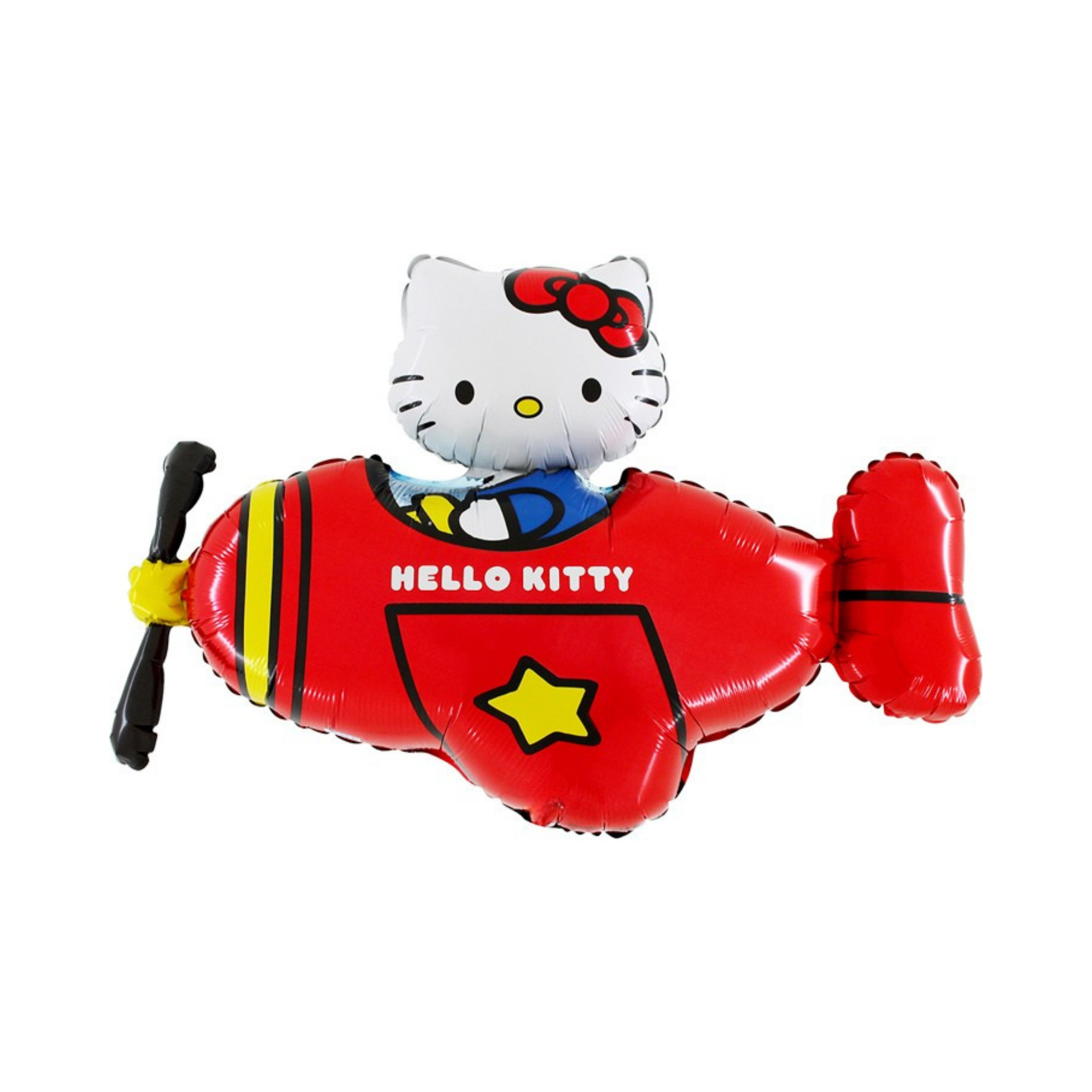 Folienballon Hello Kitty Flugzeug Rot -hey-Party.de- Folienballons -#Variante_