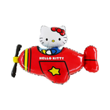 Folienballon Hello Kitty Flugzeug Rot -hey-Party.de- Folienballons -#Variante_