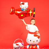 Folienballon Hello Kitty Flugzeug Rot -hey-Party.de- Folienballons -#Variante_