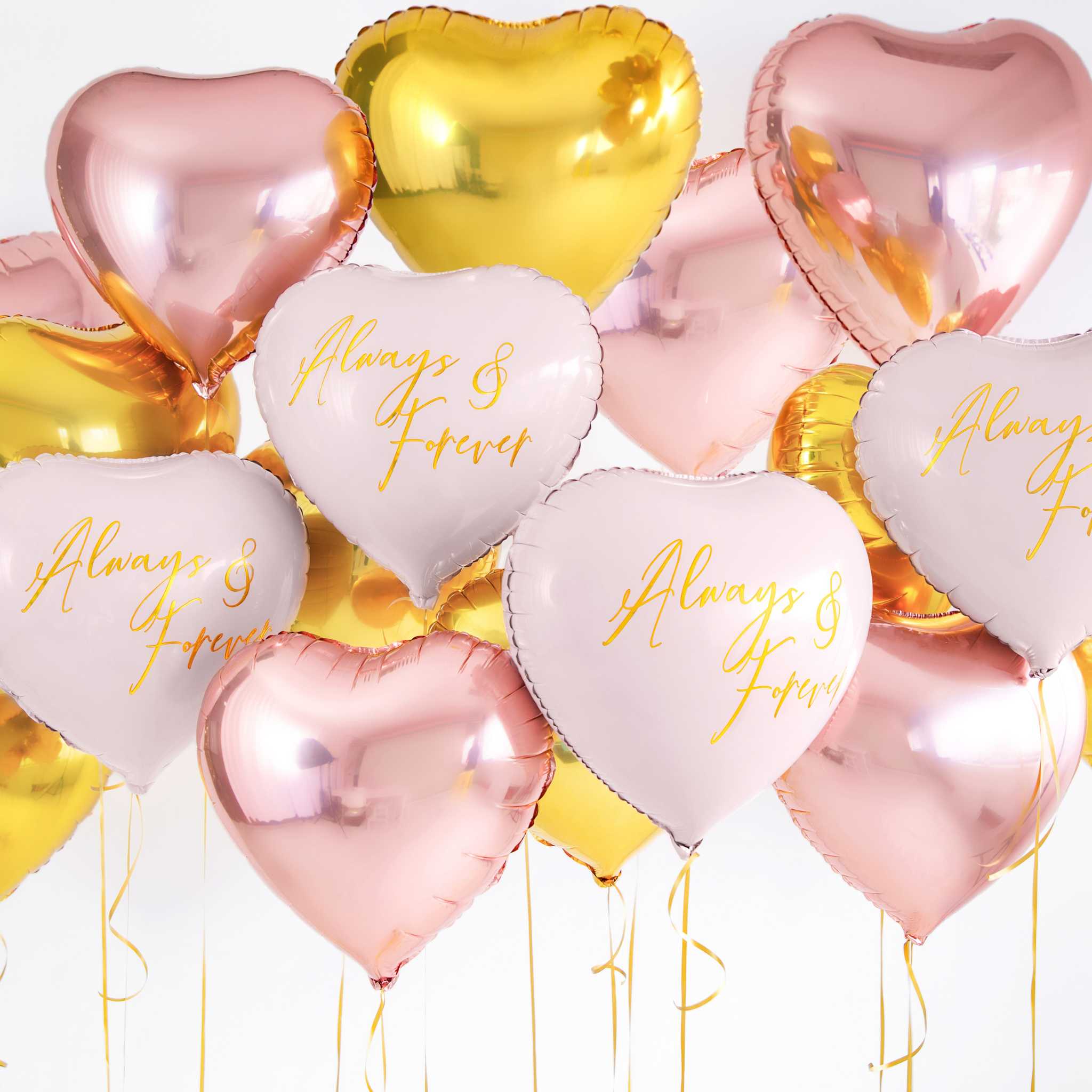 Folienballon Herz Gold -hey-Party.de- Folienballons -#Variante_