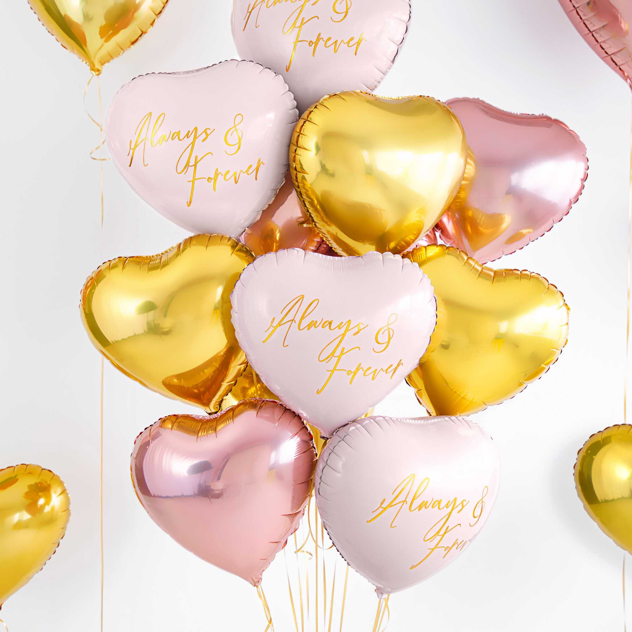 Folienballon Herz Gold -hey-Party.de- Folienballons -#Variante_