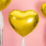 Folienballon Herz Gold -hey-Party.de- Folienballons -#Variante_