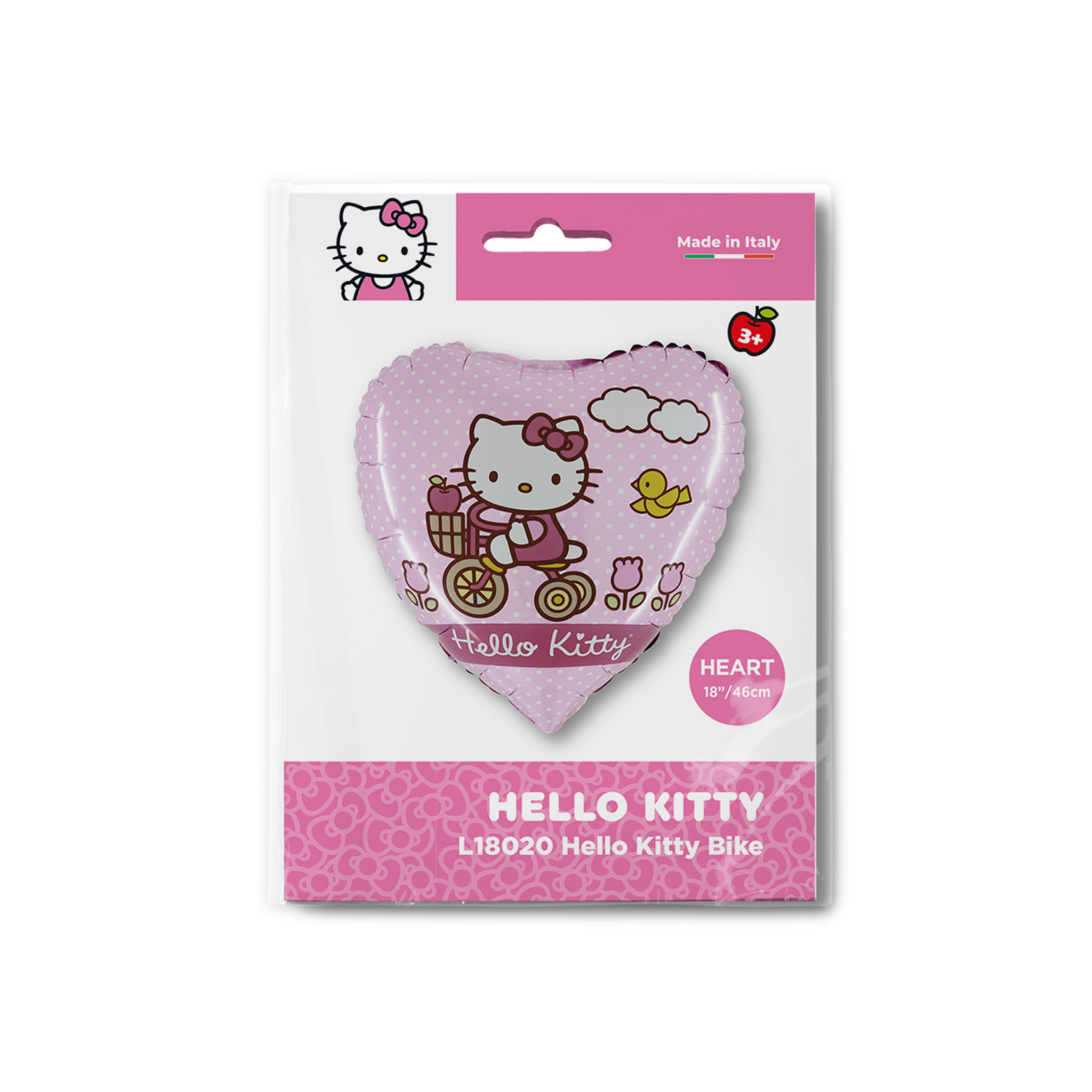 Folienballon Herz Hello Kitty Fahrrad -hey-Party.de- Folienballons -#Variante_