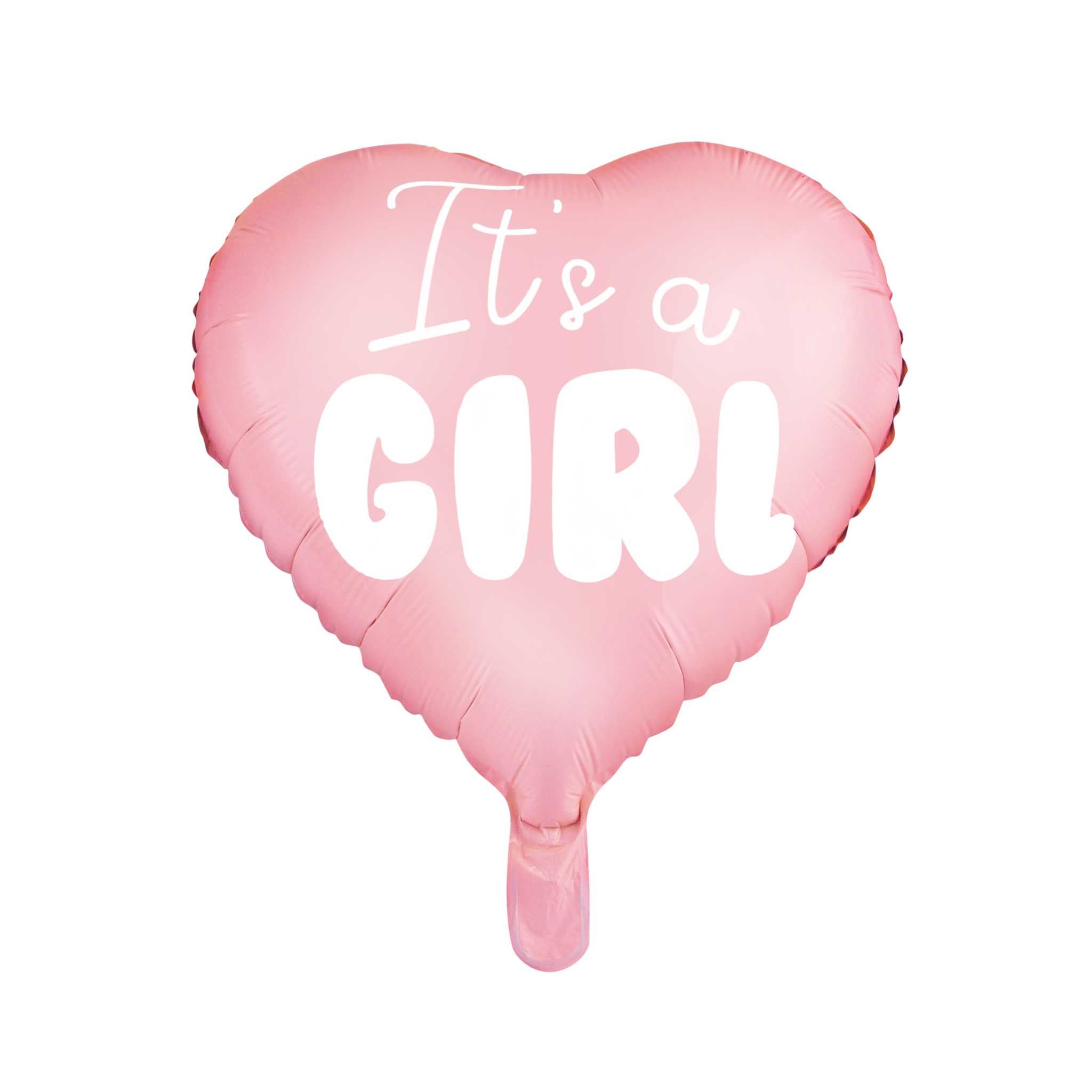 Folienballon Herz "It's a girl" hellrosa -hey-Party.de- Folienballons -#Variante_