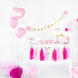 Folienballon Herz "It's a girl" hellrosa -hey-Party.de- Folienballons -#Variante_