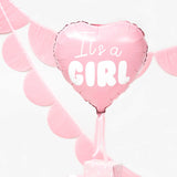 Folienballon Herz "It's a girl" hellrosa -hey-Party.de- Folienballons -#Variante_