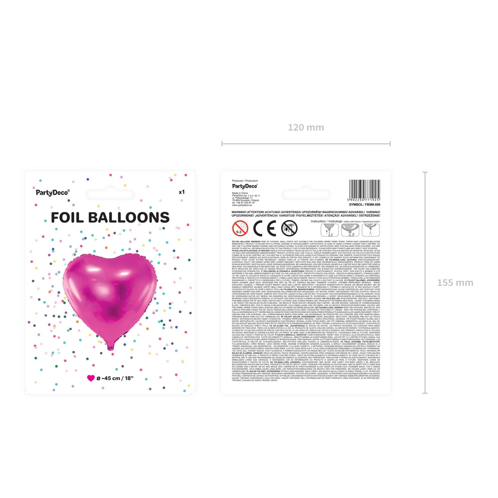 Folienballon Herz Pink -hey-Party.de- Folienballons -#Variante_