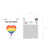 Folienballon Herz Regenbogen "Love is Love" -hey-Party.de- Folienballons -#Variante_
